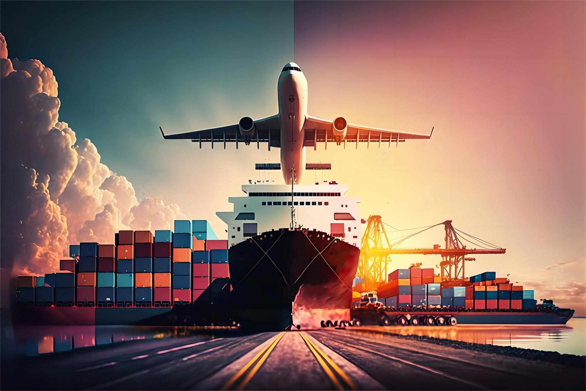 Container ship transporting goods from China to the Netherlands for Amazon FBA