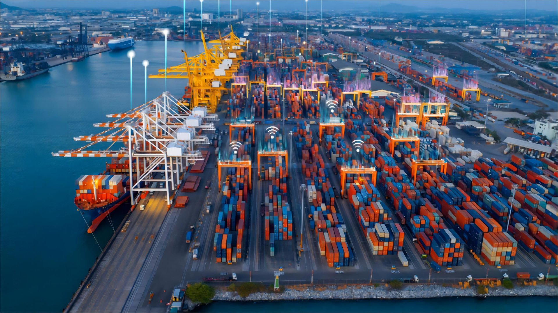 Global logistics and customs clearance concept with shipping containers