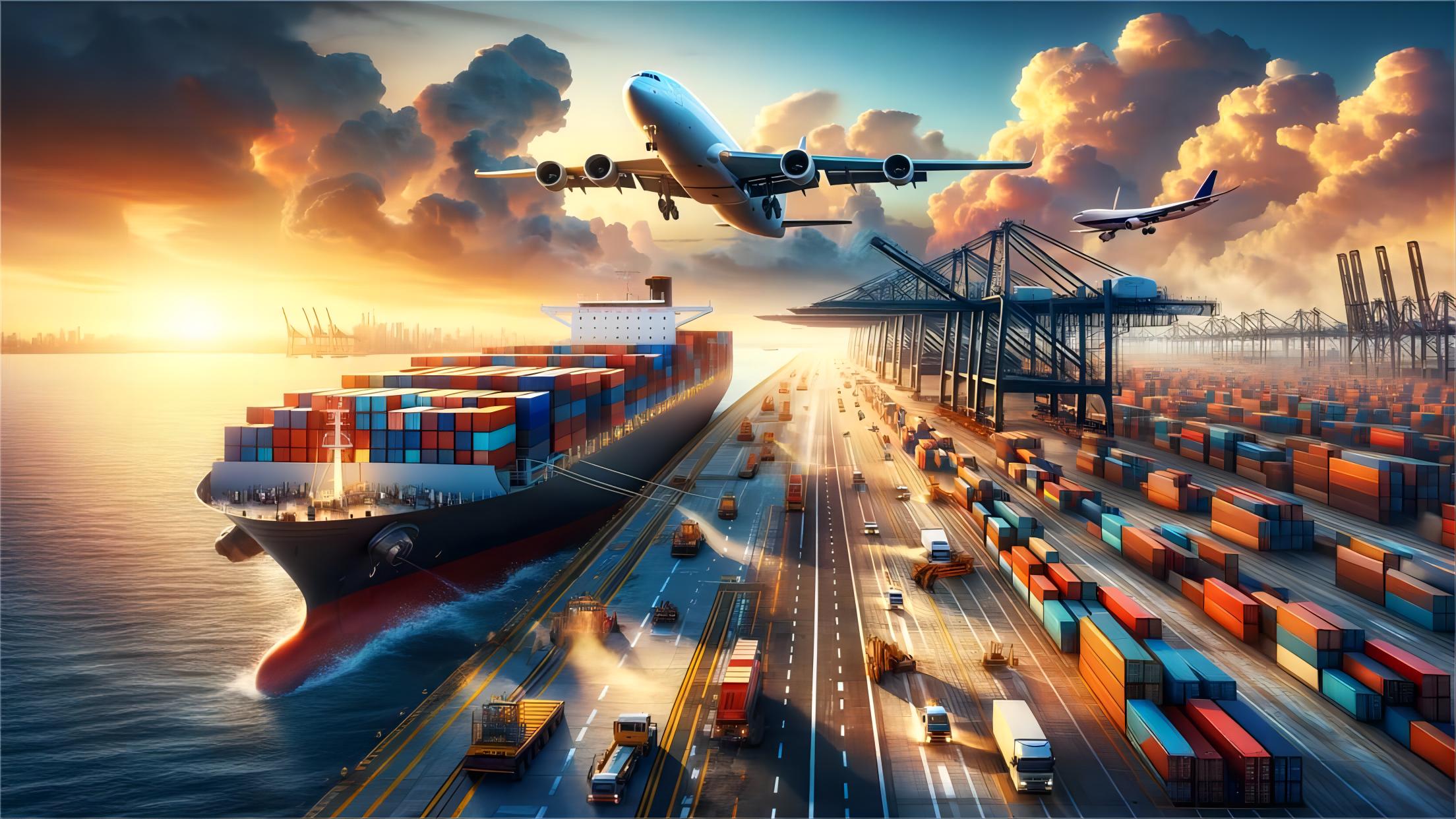 Logistics warehouse with packages ready for distribution