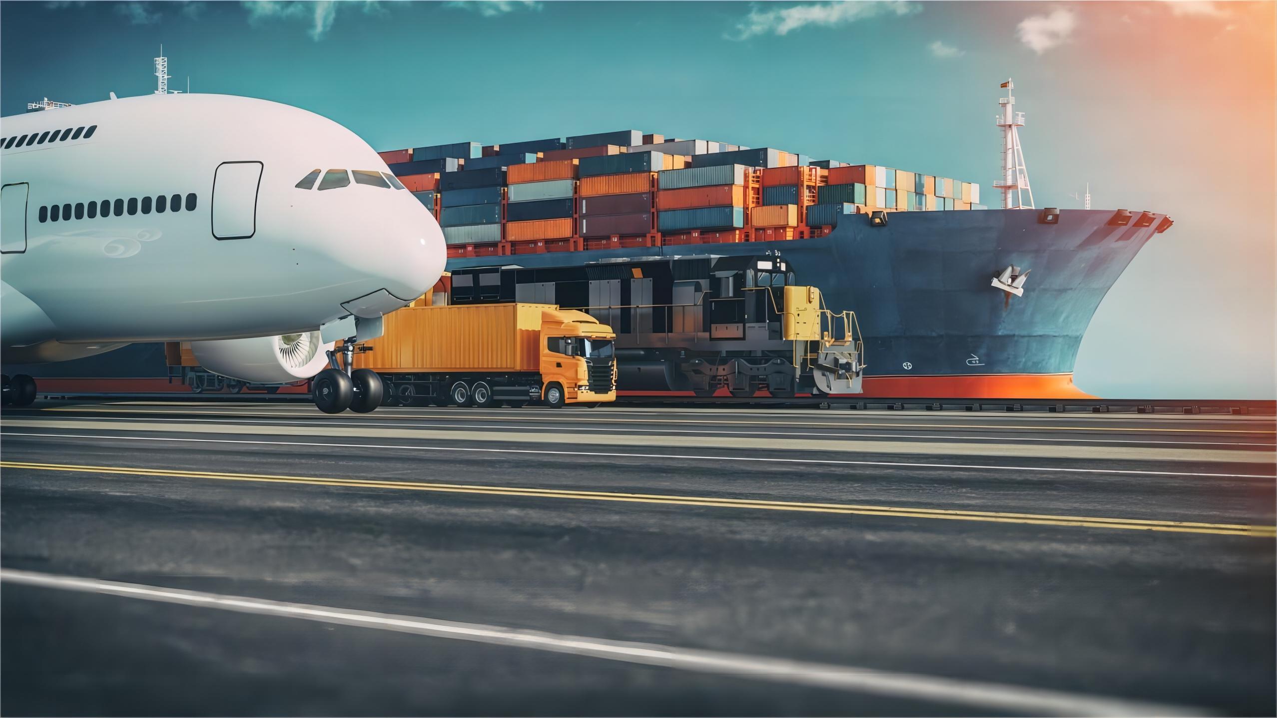 Cargo ship and airplane representing shipping from china to uk ddp logistics