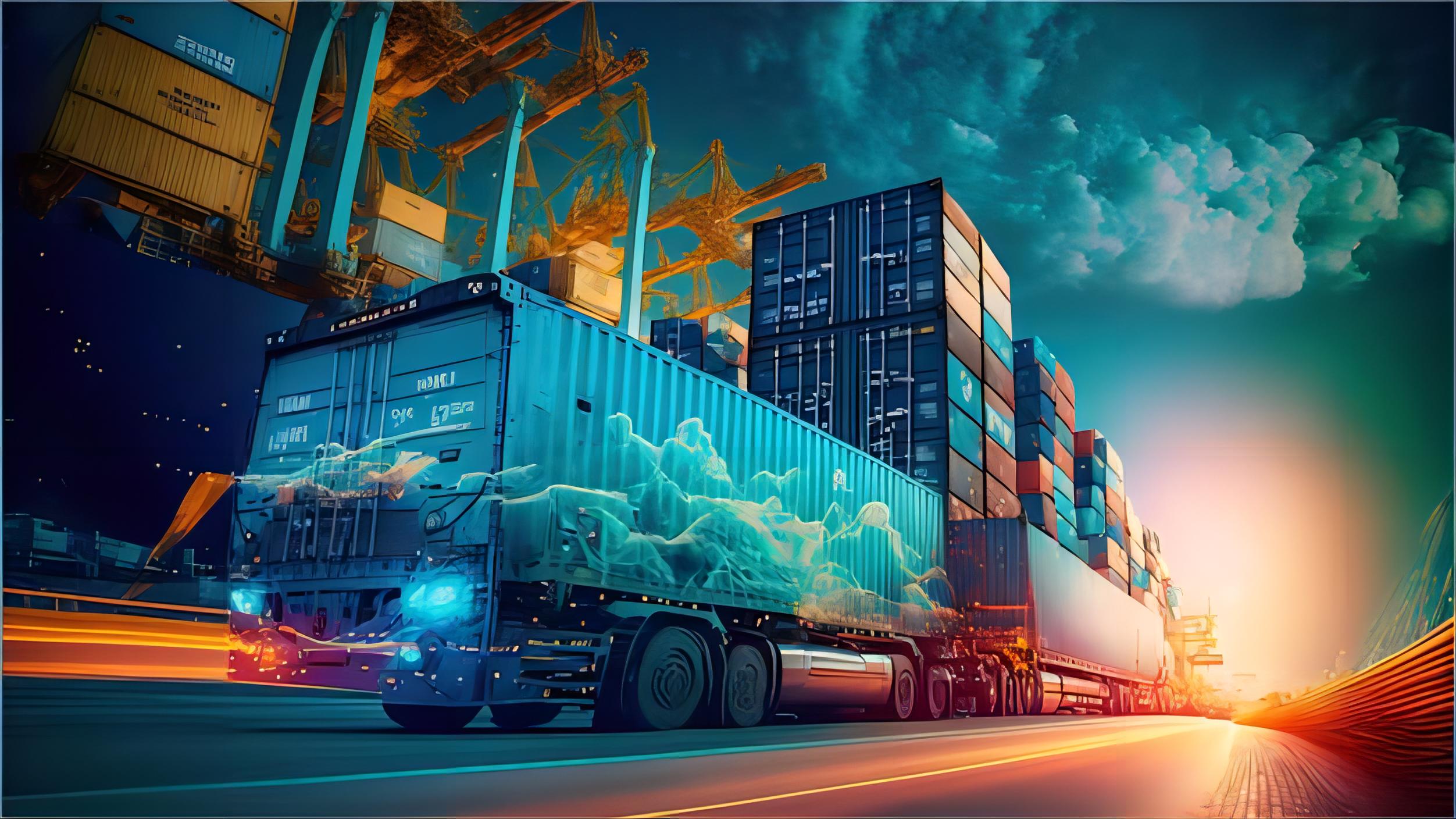 Logistics warehouse handling Kuwait bound exports