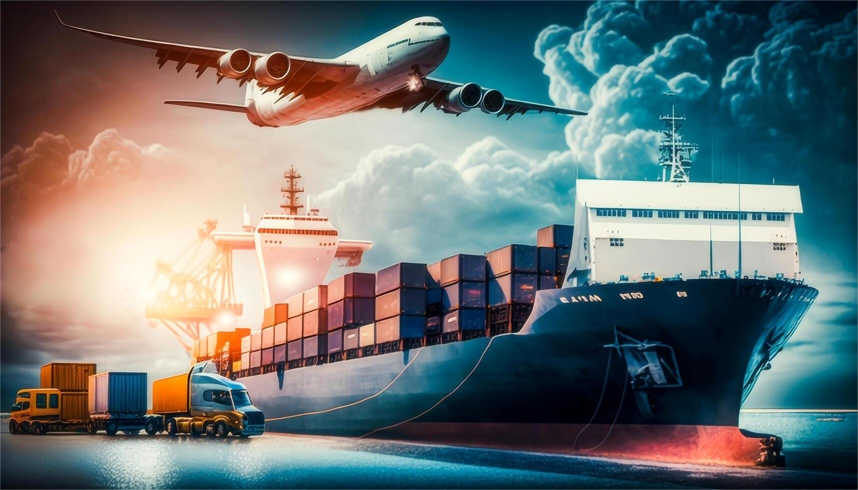 Container ships docking at Muscat Port